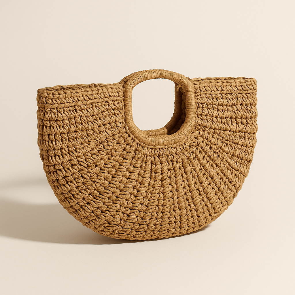 Panier Cabas de Paille Tressée