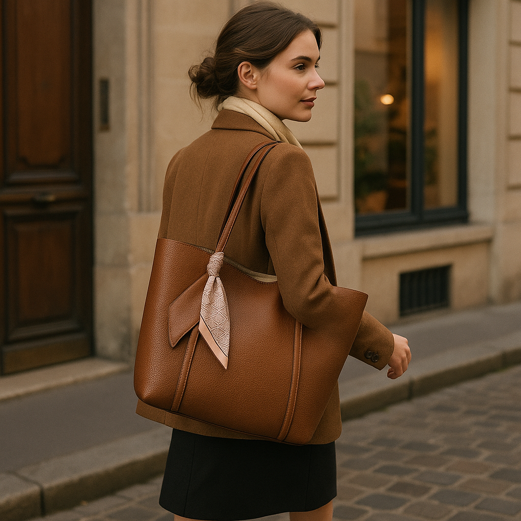Sac Cabas en Cuir Camel