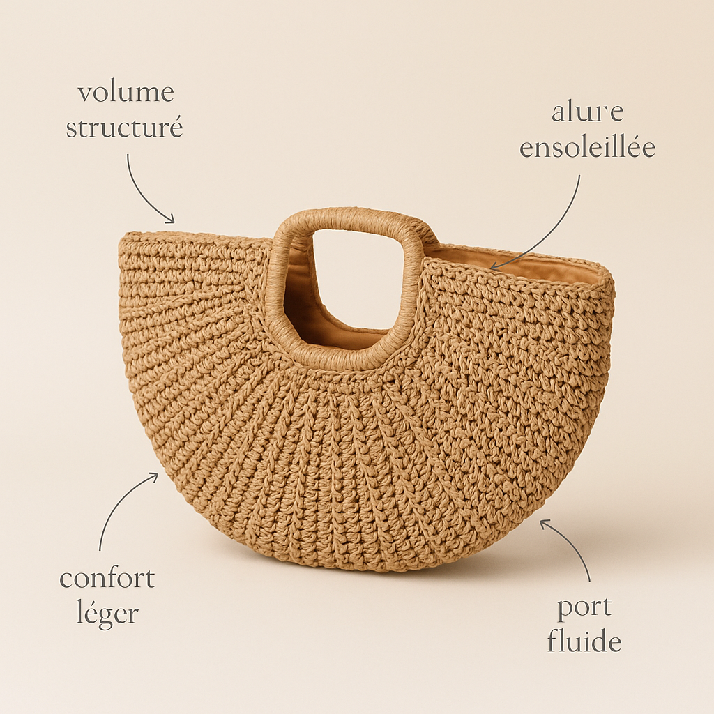 Panier Cabas de Paille Tressée