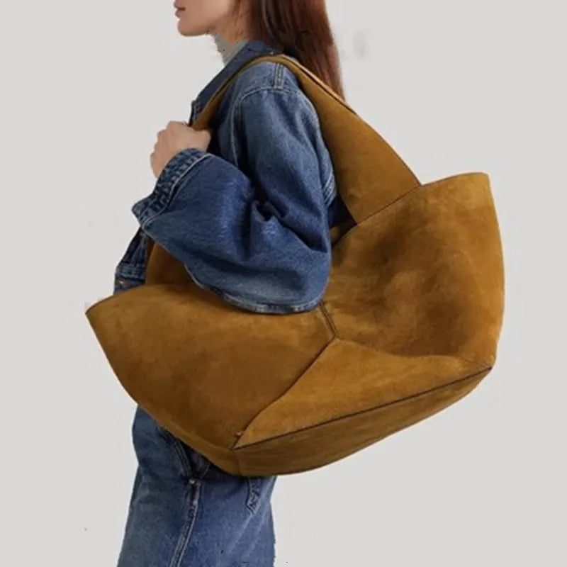 Sac Cabas Daim Camel