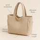 Sac Cabas Velour Cotelé