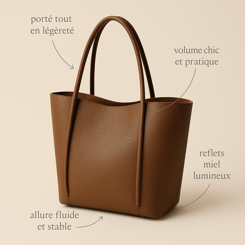 Sac Cabas en Cuir Camel