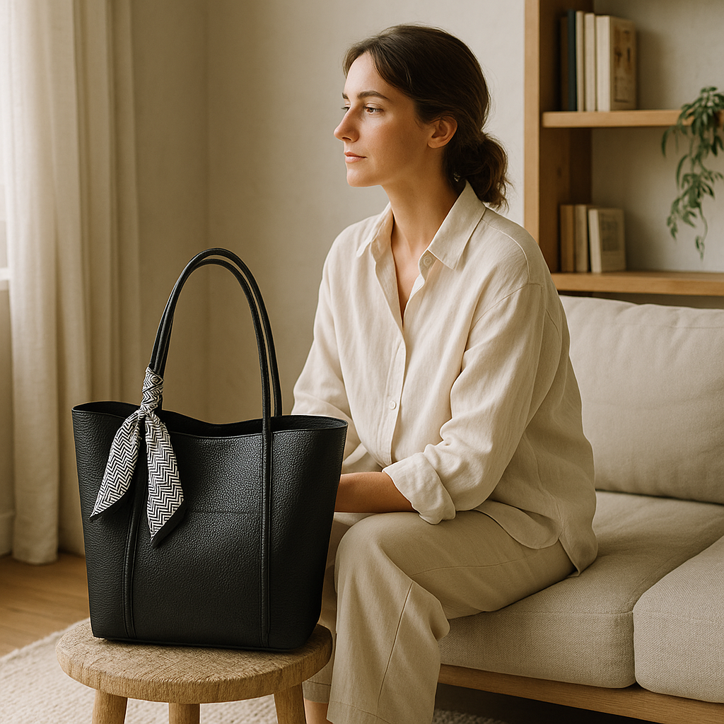 Sac Cabas Noir Femme
