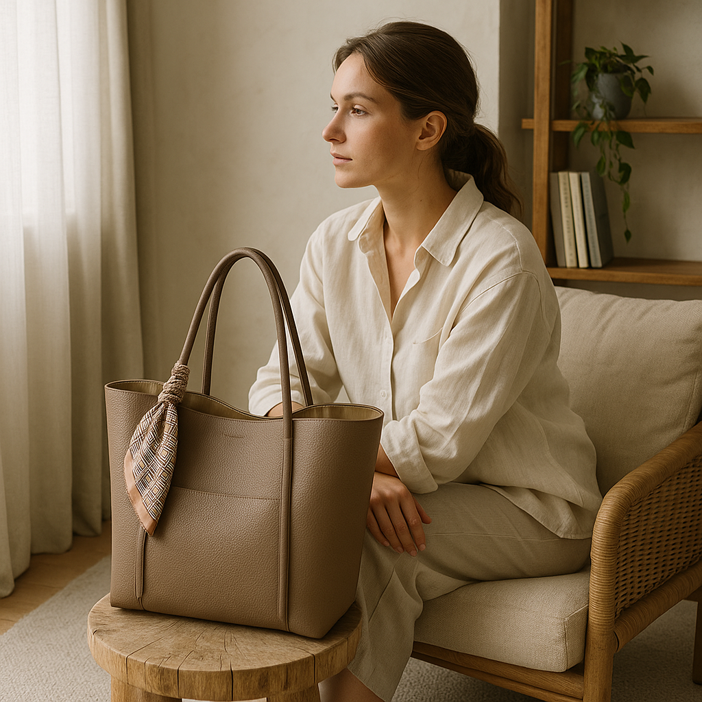 Sac Cabas Cuir Souple Italien