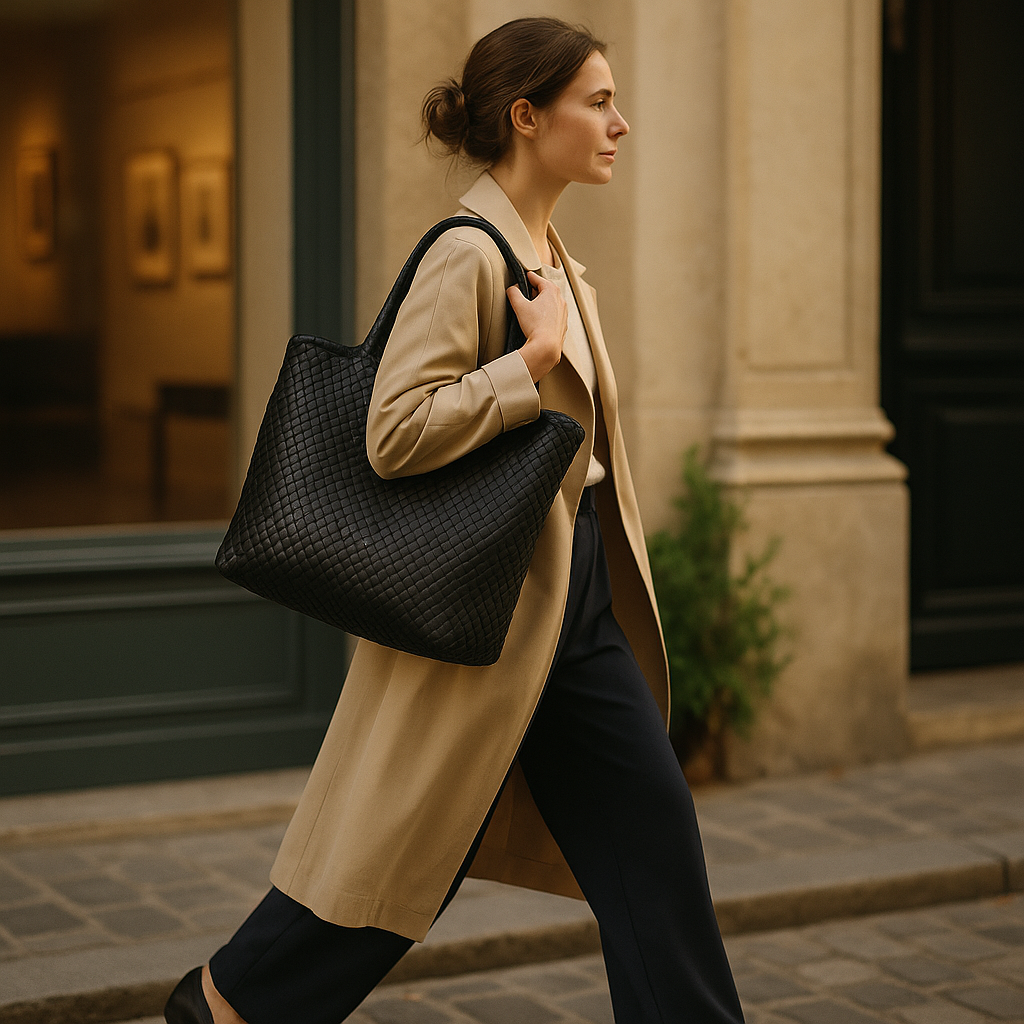 Sac Cabas Cuir Noir