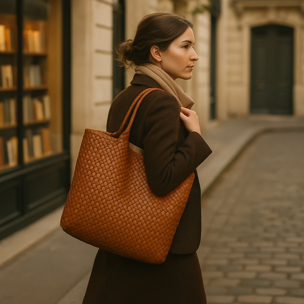 Sac Cabas Cuir Marron