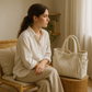 Sac Cabas Velour Cotelé