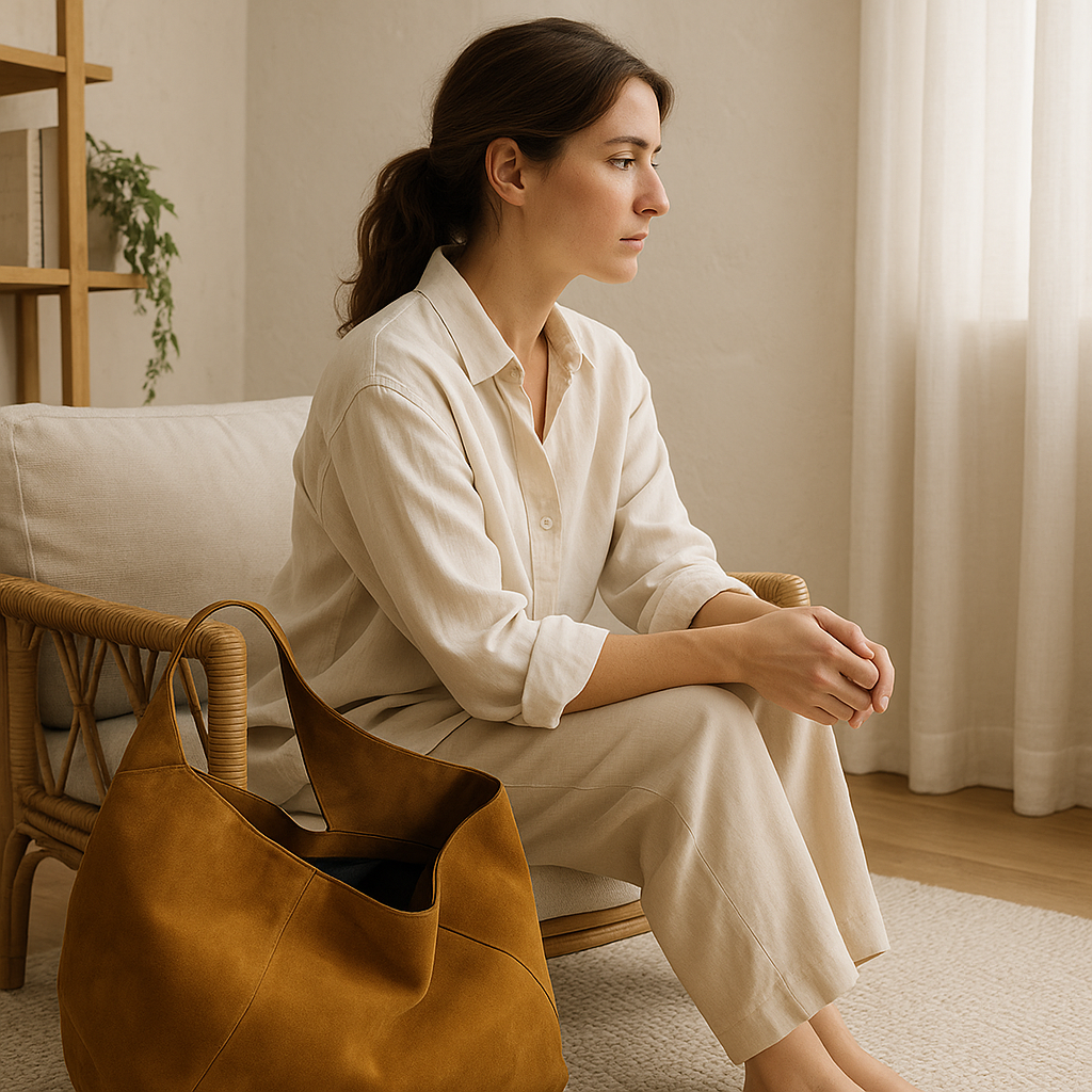 Sac Cabas Daim Camel