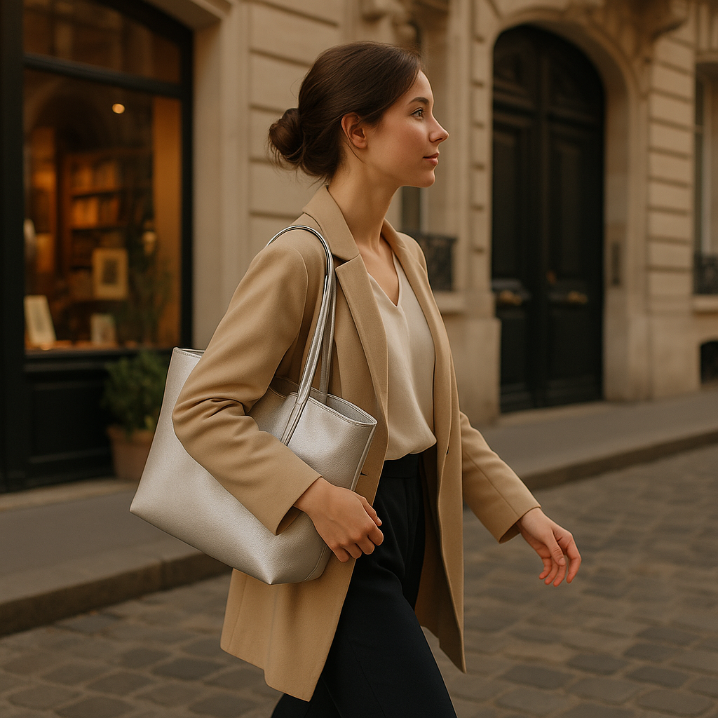 Sac Cabas Argent